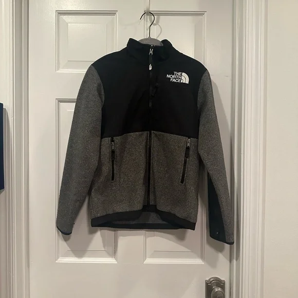 The North Face Fleece Denali Jacket Youth Size Large Black/Grey - Picture 4 of 10